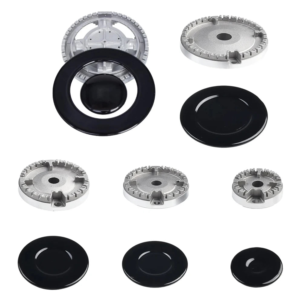 1 Set Cooker Hat Set Stove Lid Upgraded Oven Gas Hob Burner Crown Flame Cap Fits Most Gas Stove Burners Kitchen accessories Qme B
