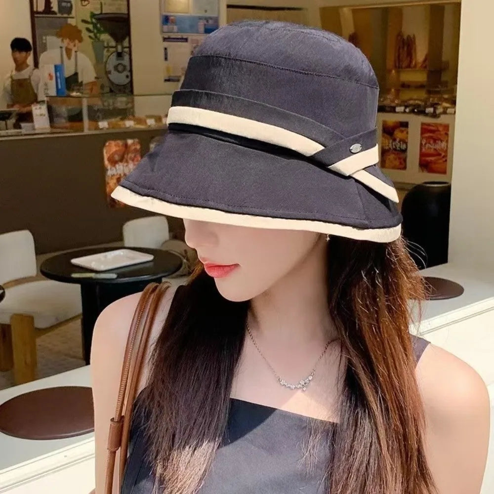 Fashion Wide Brim Face Covering Sun Hat Lightweight Foldable Bucket Caps Quick Drying Versatile Style Fisherman Hat Outdoor Qme
