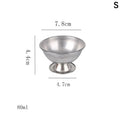 Ice Cream Cups Salad Bowl Stainless Steel Dessert Fruit Plate Snack Qme S