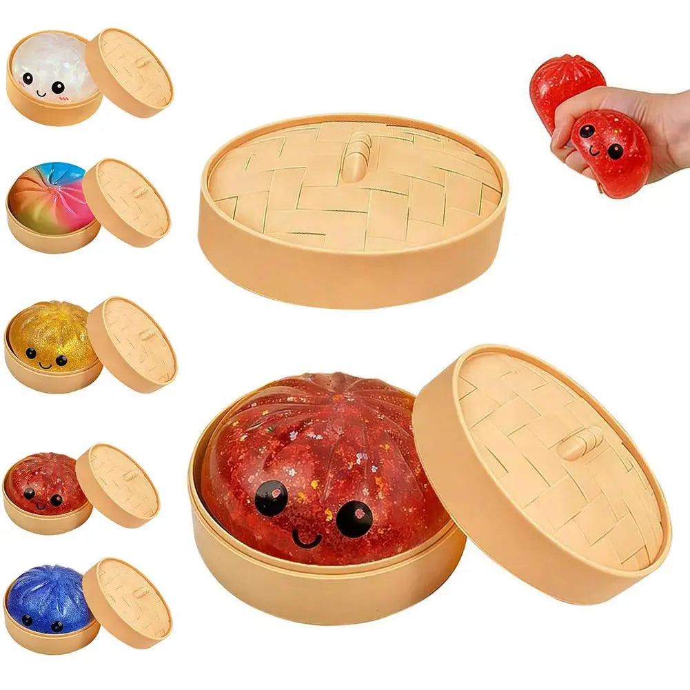 Simulation Flash Dumpling Pressure Ball Slow Rebound Soft Pinch Decompression Office Home Decorat Children Adults Birthday Gifts Qme