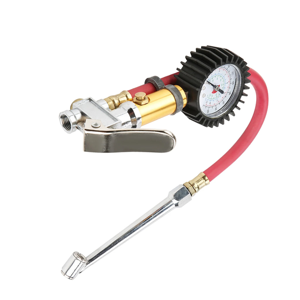 Pump Gun Tire Pressure Gun 1/4" Trunk Motorcycle Tire Tyre Pressure Gauge Air Inflation Inflator Pump Gun Tyre Pressure Gun Qme