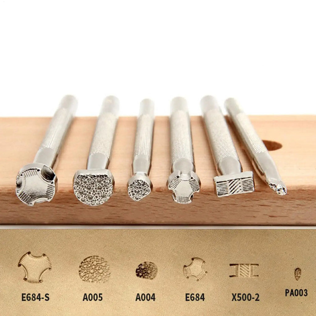 Leather Stamping Tools Embosser Stamp Punch 6 Leatherworking Saddle Qme