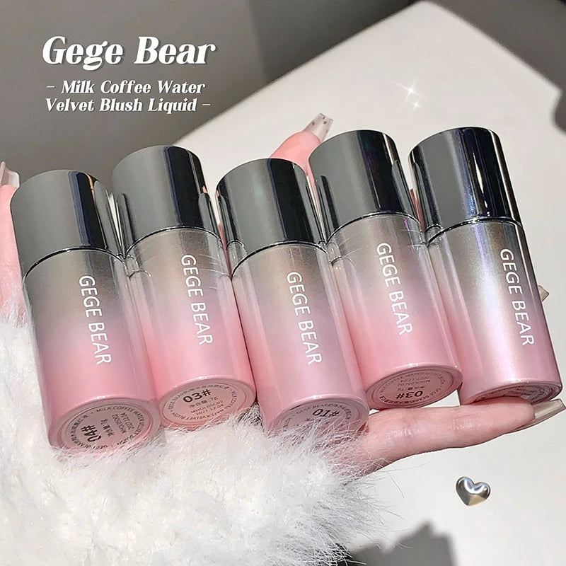 Gege Bear 5-color Liquid Blush Stick Sponge Head Long-lasting Qme