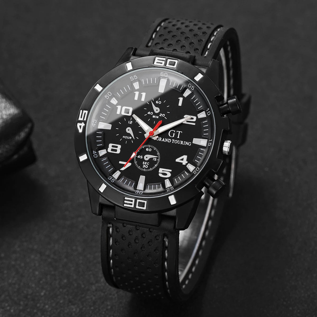 6 Pçs/set Homens Relógios Moda Banda de Silicone Mens Relógios Esportivos Reloj Hombre (Sem Caixa) Qme