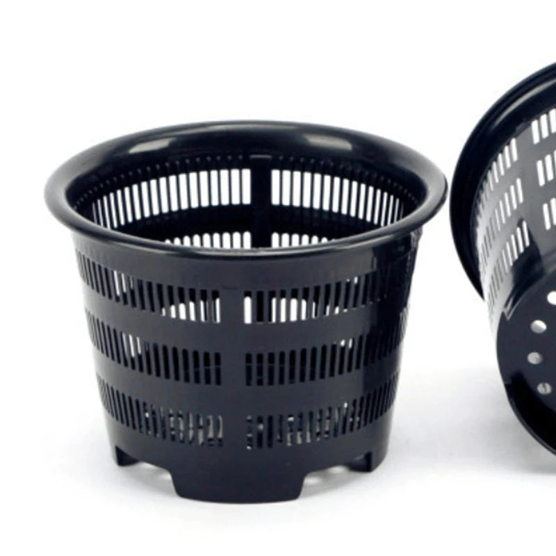 Potted Plant Flower Nursery Tray Basket Plastic Breathable Container Qme