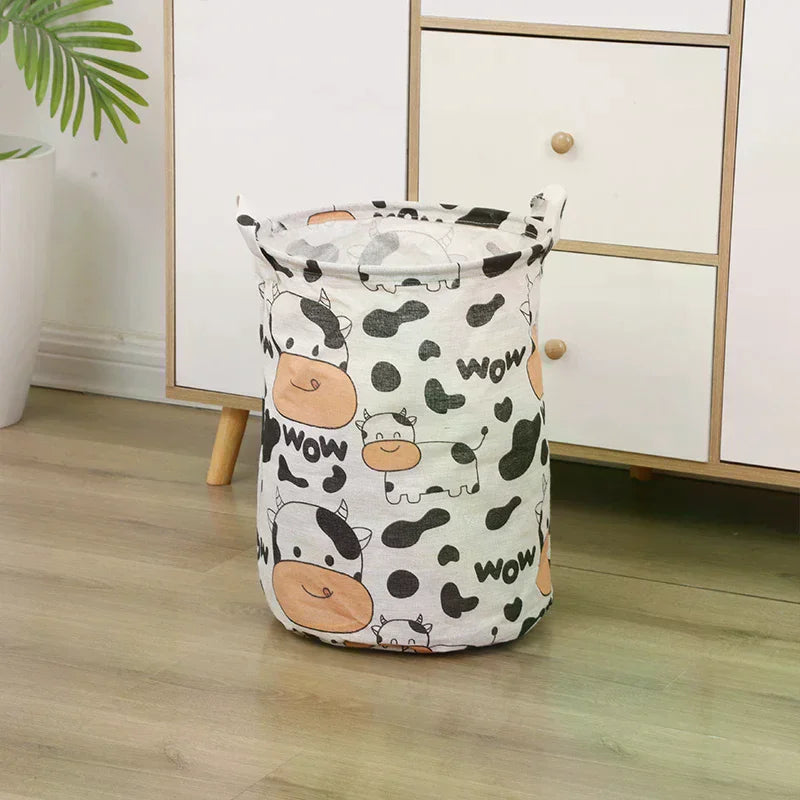 Dirty Clothes Storage Basket Bathroom Storage Bucket Foldable Storage Bag Qme
