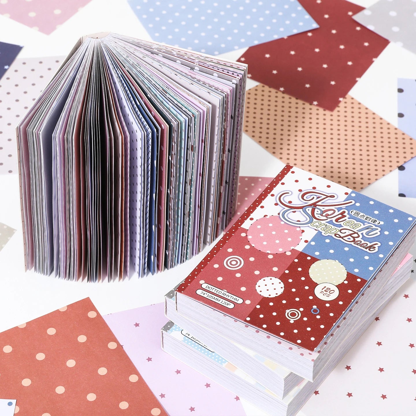 TIANZI 120 sheets M5 Diary Album Background Papers Cute Style DIY Scrapbooking Decoration Stationery Supplies for Junk Journal Qme