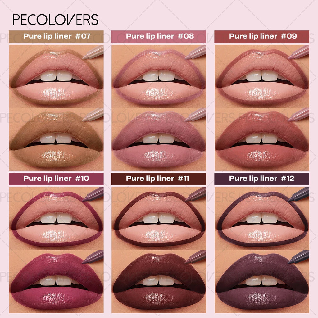Velvet Matte Lipliner Pen, High Color Rendering Non-sticky Cup, Elegance Makeup Look, Lip Gloss & Lipstick Pen, Lip Makeup Qme