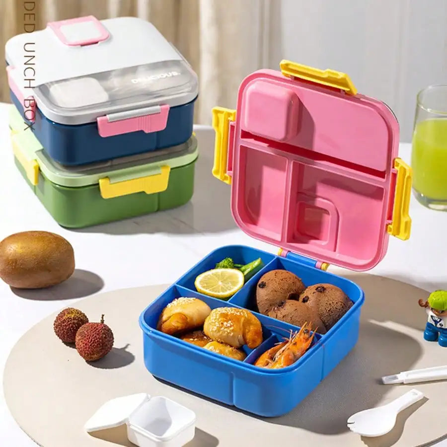 Lunch Box Office Workers Cutlery Individually Sealed Compartments Qme