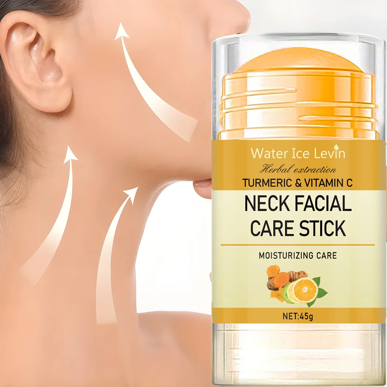 Turmeric&Vitamin C Neck Facia Care Wrinkle Lines Lifting Whitening Tighten Double Chin Anti-age Rejuvenation Skin Care Product Qme Default Title