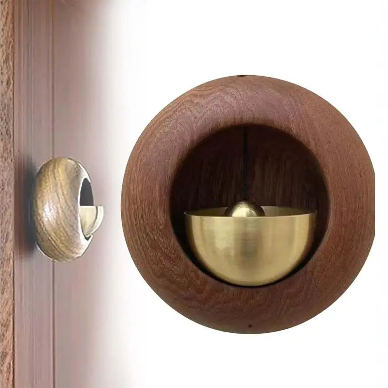 Black Walnut Wood Hanging Doorbell Wind Chimes Decor Wooden Magnetic Qme