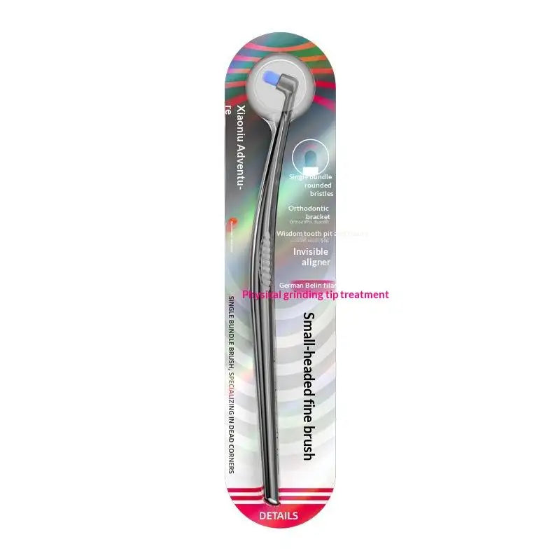 Small-head Interdental Brush Single Bundle Soft Bristles Deep Oral Qme Black