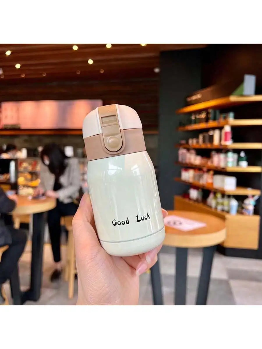 200 Lucky Mini Vacuum Cup Stainless Steel Bottle Cold Beverages Qme