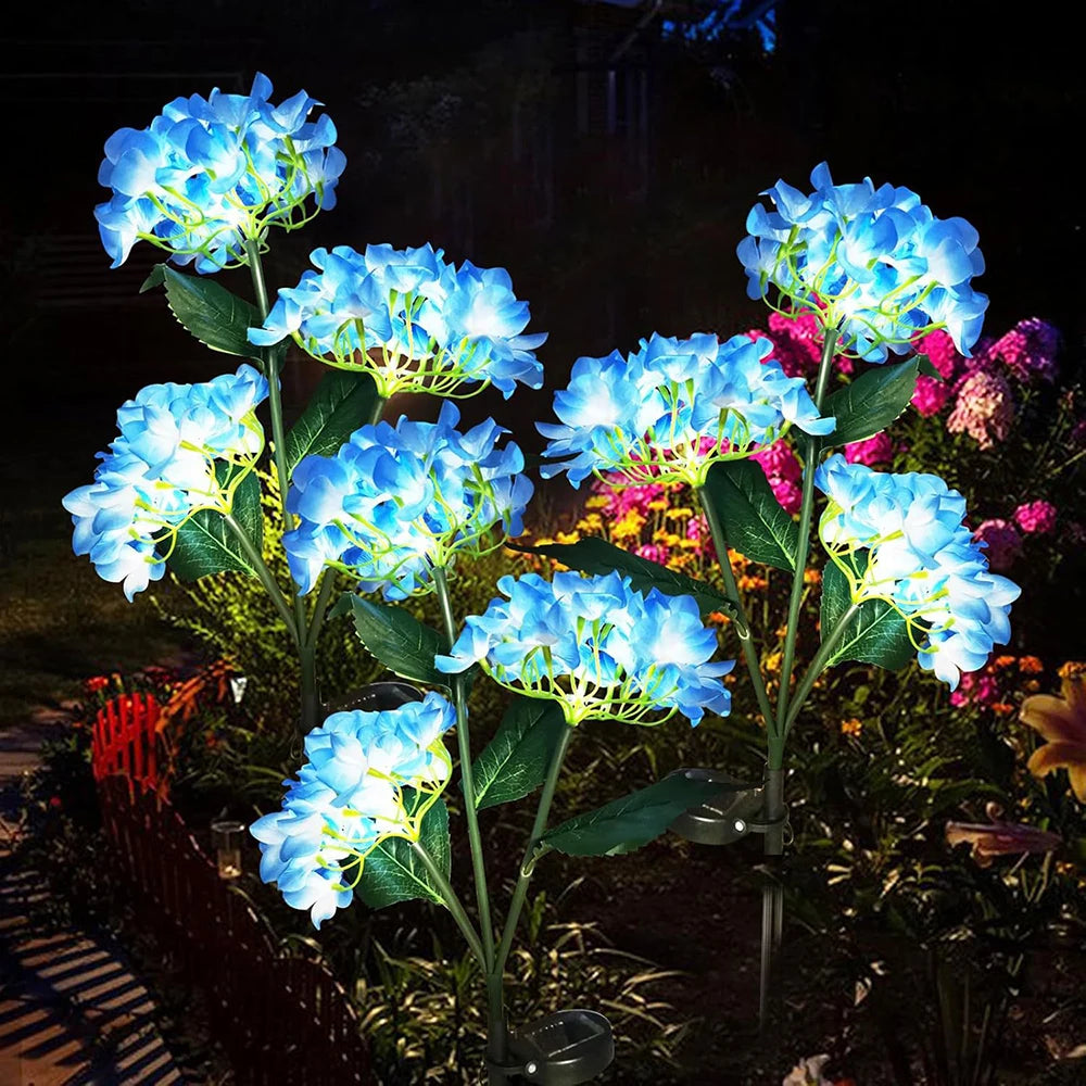 Garden Solar-Powered Hydrangea Lanterns, Outdoor Landscape Lanterns, Garden Lanterns, Solar-Powered Lawn Lanterns, Rose Lanterns Qme