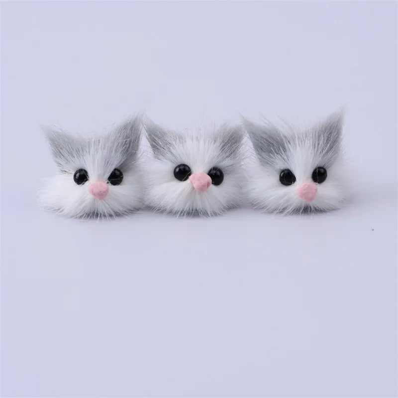 3pcs New Creative Cute Plush Cat Dog Animal Metal Open Ring Adjustable Jewelry Gift Box Set Birthday and Holiday Gifts Qme grey cat resizable