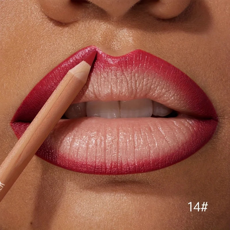 Matte Lipstick Liner Pen Waterproof Long-lasting Non-stick Berry Qme 14