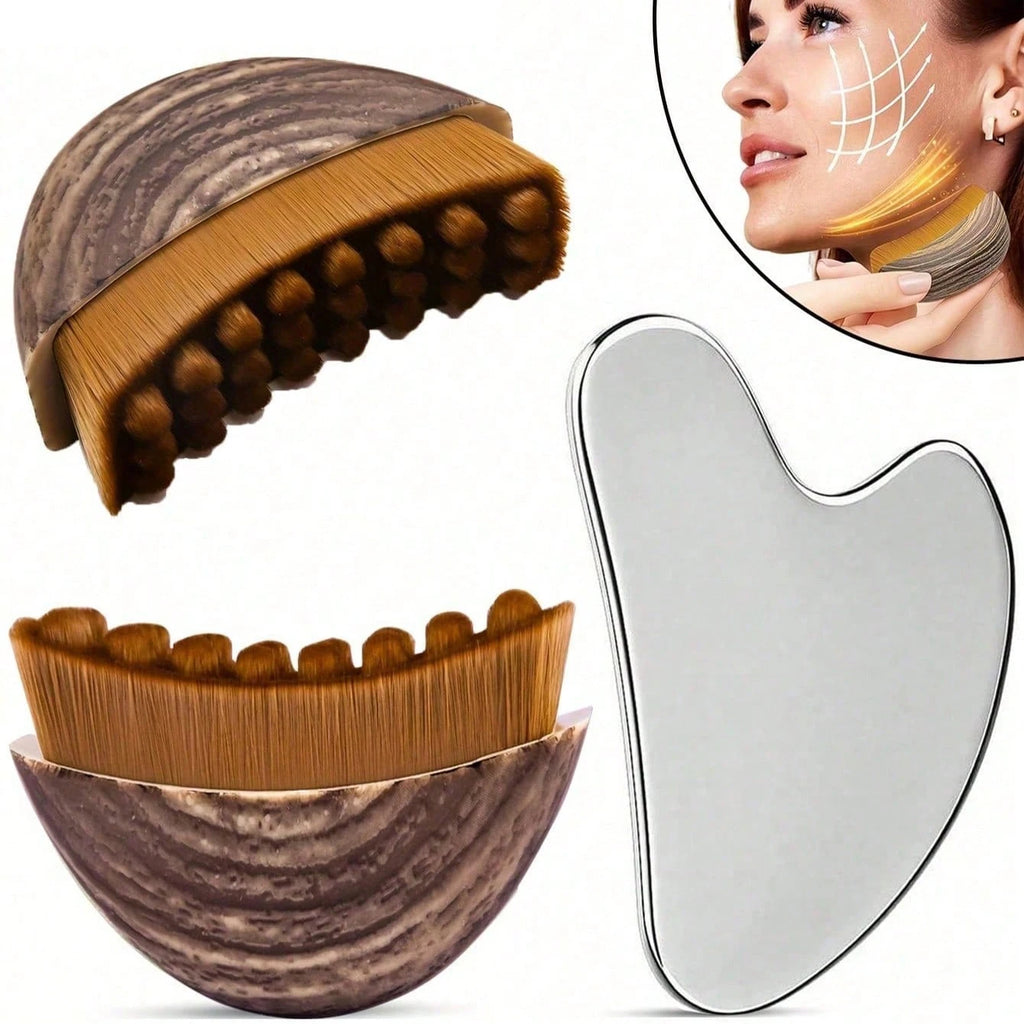 Lymph Contour Facial Brush Lymphatic Drainage Massager Ergonomically Qme