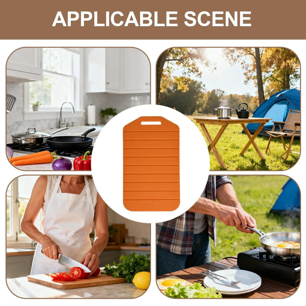Cutting Board Silicone Foldable Flexible Portable Chopping Mat Qme
