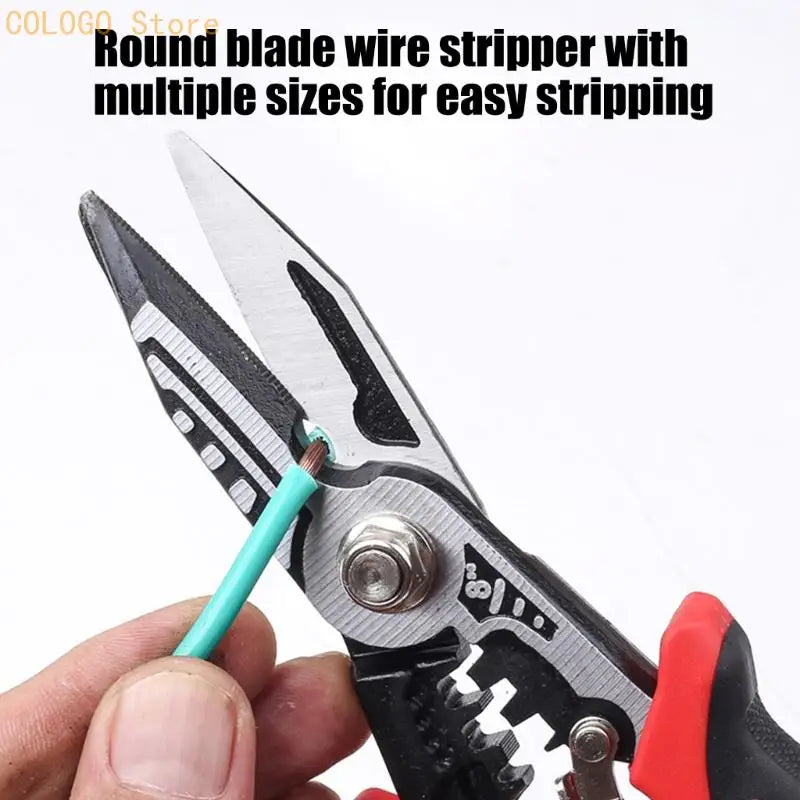 Wire Stripping Pliers Manual Hand Tool Pointed Grip Head Nonslip Qme