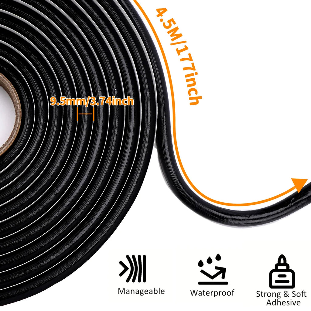 1PCS Butyl Rubber Headlight Sealant Tape for Headlamp Taillight Shield Car Door Seal Retrofit Reseal Accessory Qme