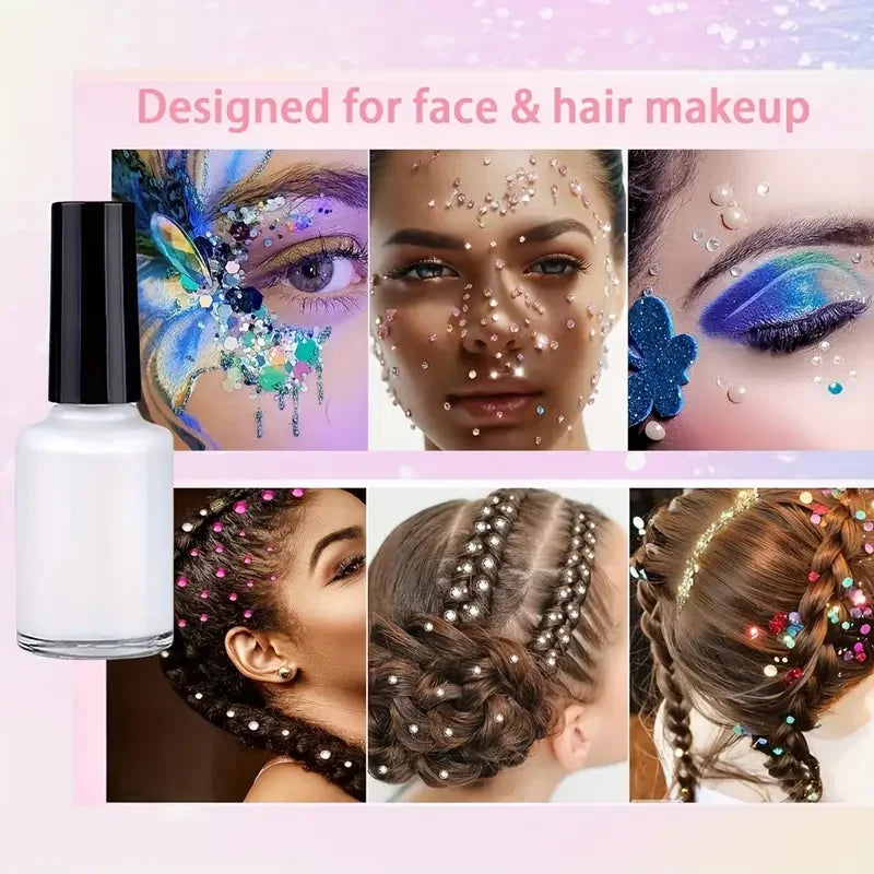 Reusable Temporary Tattoo Body Glue Multipurpose Stencil Glitter Qme