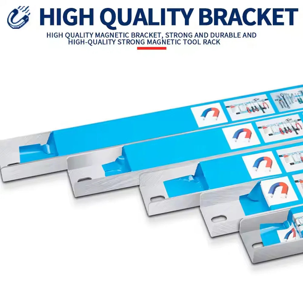 Heavy Duty Magnetic Tool Bar Strong Magnet Strip for Garage & Workshop Wall Mount Organizer for Metal Tools & Knives Qme