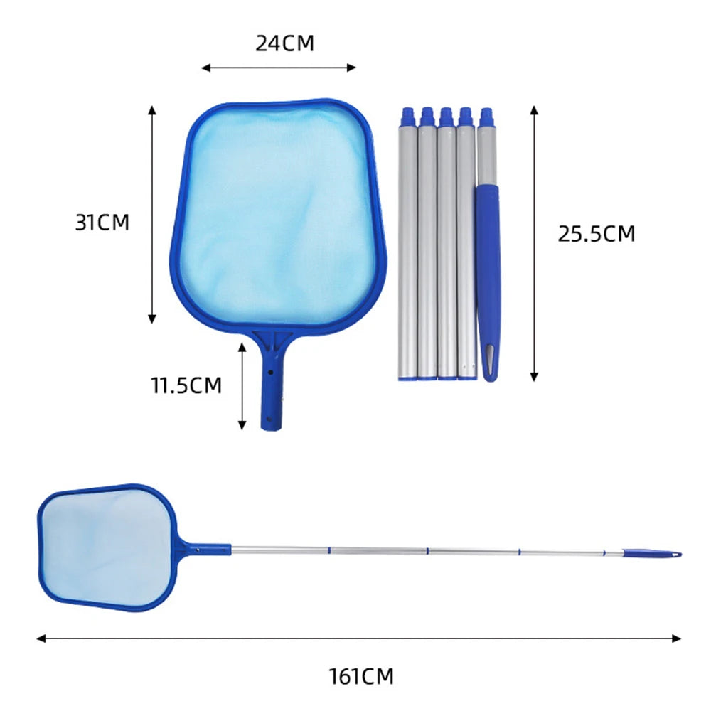 Professional Leaf Rake Deep Bag Swimming Pool Cleaning Nets Spa Rubbish Skimmer Pool Net Pool Cleaning Net Piscina Accessories Qme