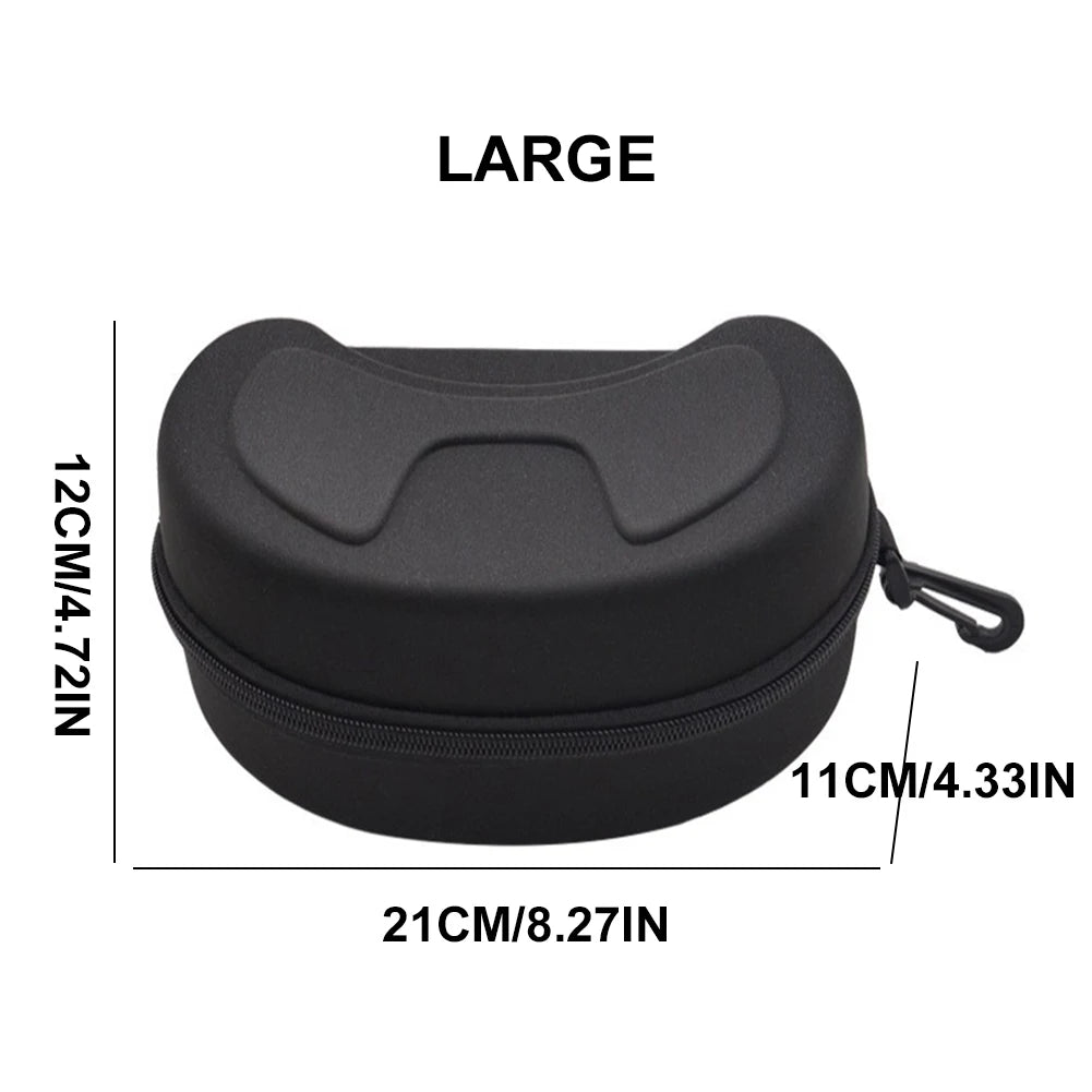 Eyeglasses Storage Box Glasses Case EVA Skiing Eyewear Case Ski Goggles Box Shockproof Sunglasses Bag Travel Hard Zipper Box Qme L A