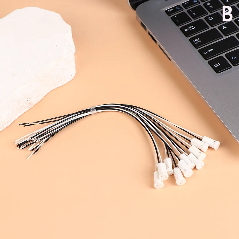 10pcs G4 Lamp Socket Wire Adapter With 10cm/20cm Wire G4 Lamp Holder For LED Crystal Heads Light Bulb Halogen Lamp Qme B