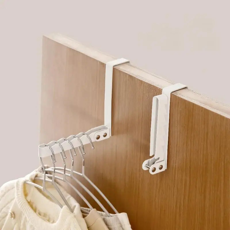 Foldable Over Door Hanger Rack No Drill Easy Mount Space Saving Hook Qme