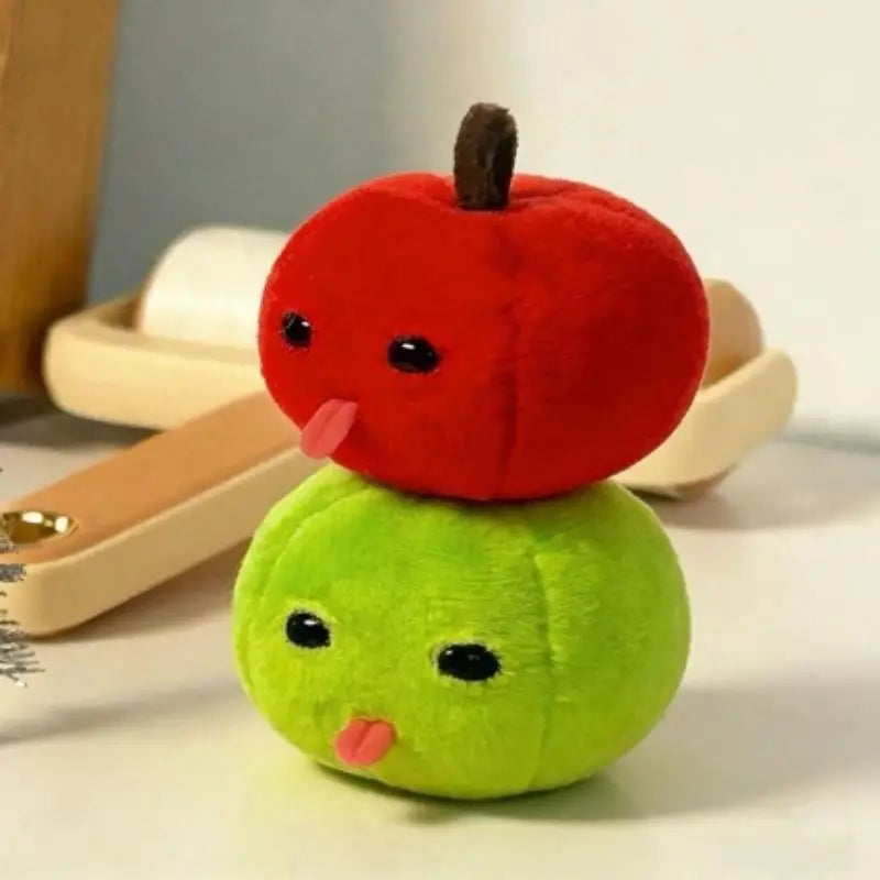 Abstract Green Plush Doll Keychain Backpack Pendant Creative Funny Qme