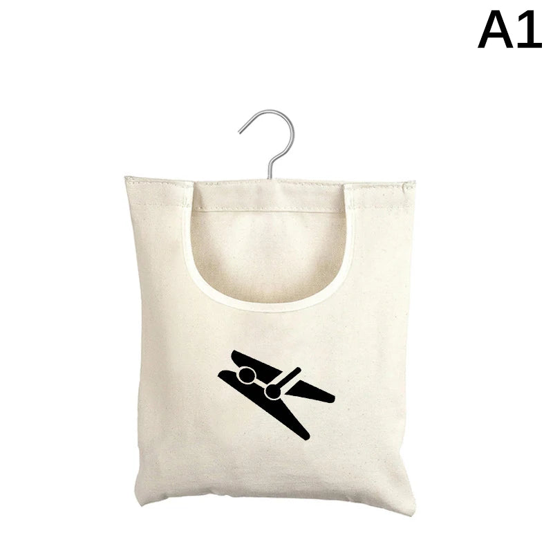 Clothespin Pocket Capacity Hanging Bag Bathroom Storage Home Outdoor Qme A1