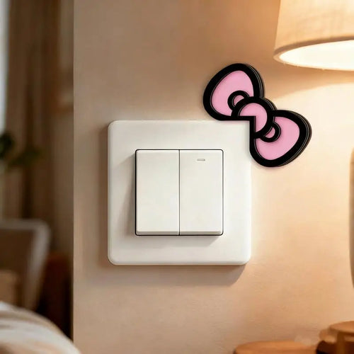 1/2Pcs Bowknot PC Accessories Kawaii 2D Bow Monitor Decor Cute Desktop Decoration For Gaming Setup Screen Home Office Qme