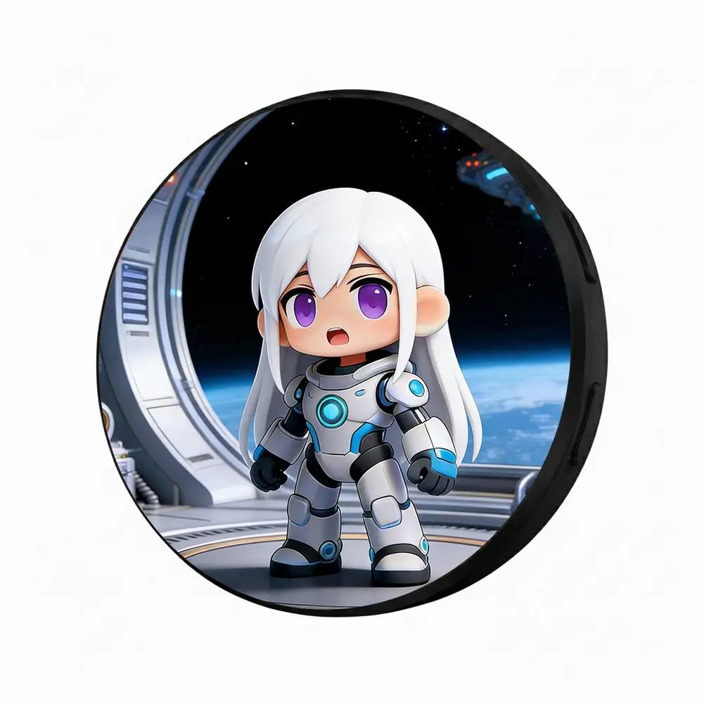 Electronic Badge Pin Anime E-badge Display 1 50-inch HD Screen Qme Black