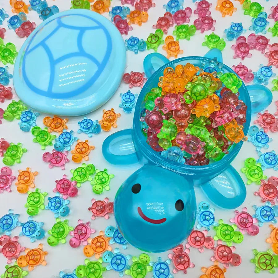 Giant Turtle Night Light Storage Box Cute Doll Shell Essential Qme Blue