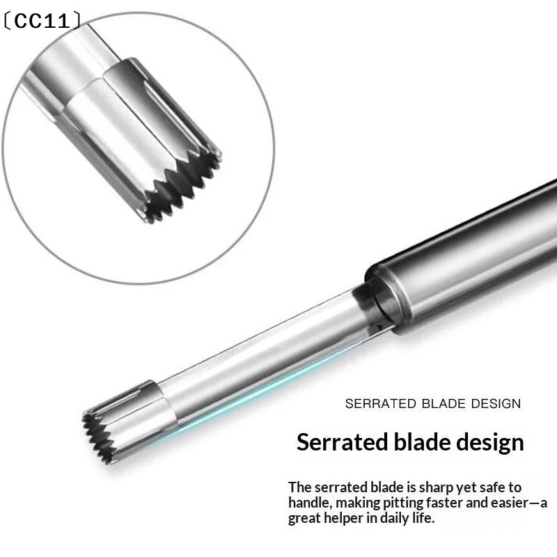 Stainless Steel Corer Fruit Seed Core Remover Pear Seeder Slicer Qme