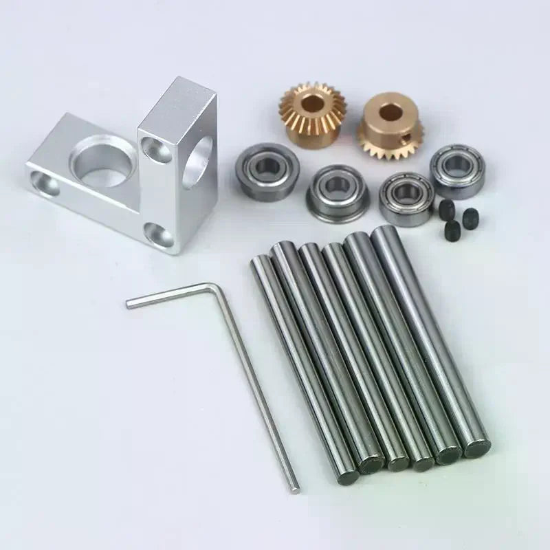 4/5mm Mini Right Angle Rotator Small 90 Degree 1:1 Gearbox Bevel Gear Commutator Model Transmission Case Qme