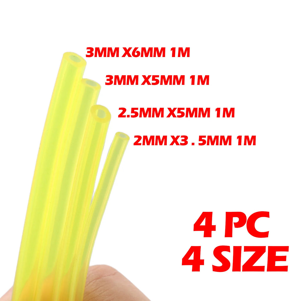 4 PCS 4 Sizes Fuel Gas Hose String Tube Petrol Pipe For Trimmer Chainsaw Blower Hoses Garden Power Tool Accessories Replacement Qme Default Title