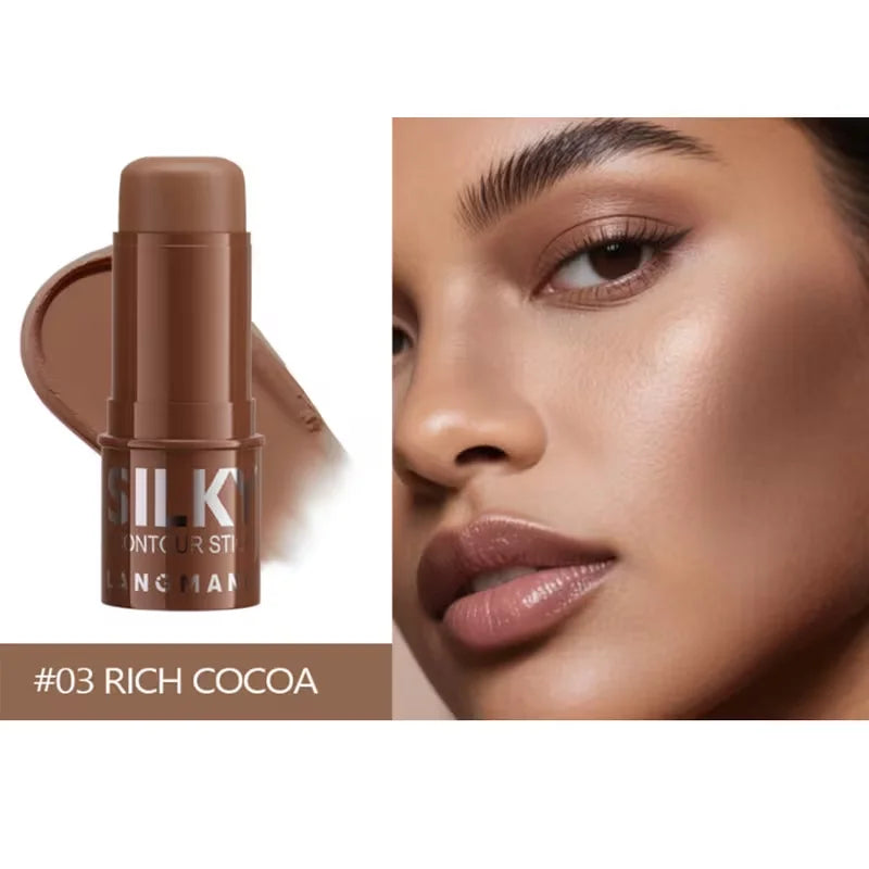 Tri-color Multi-functional Face Brightening Contour Stick Contouring Qme 03