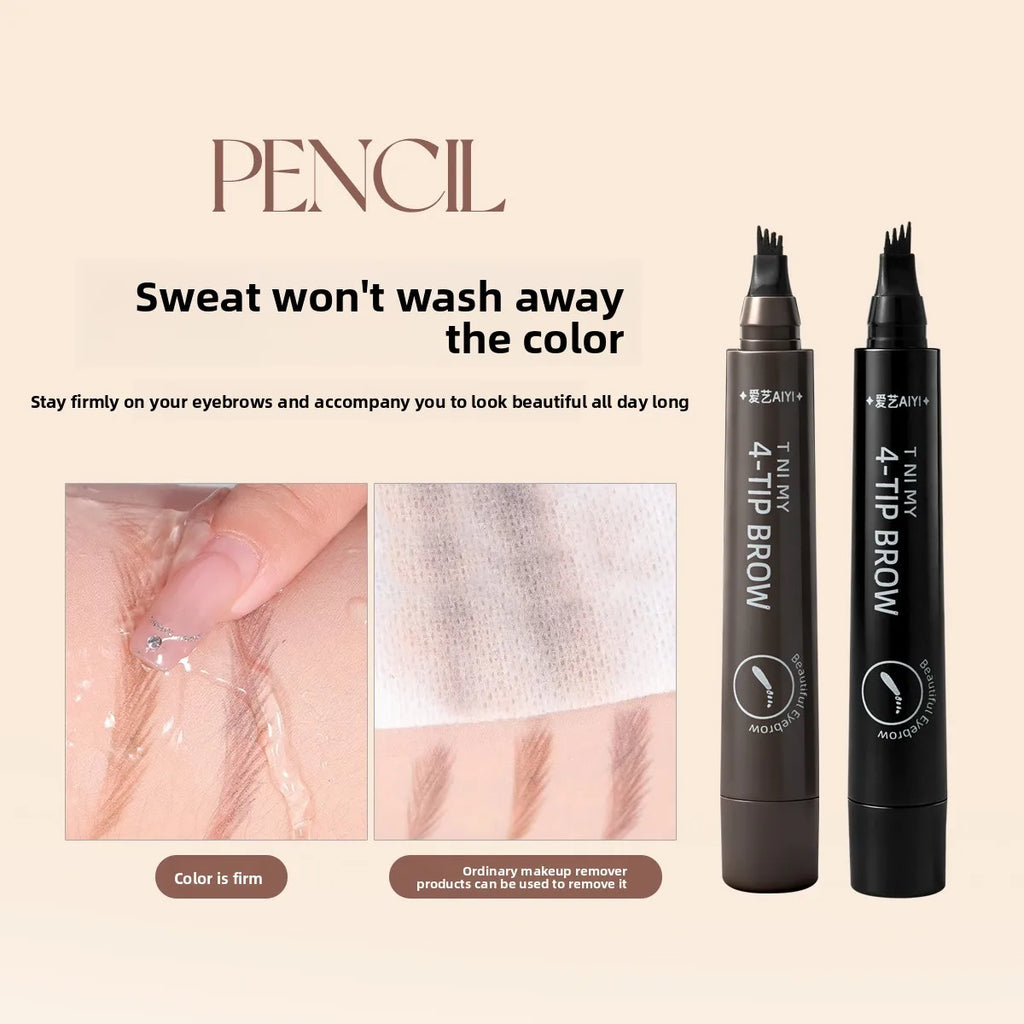 Waterproof Microblading Eyebrow Pen AIYI 4-Tip Long Lasting Natural Qme