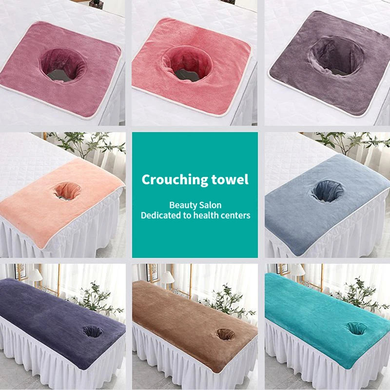 35 Velvet Thickened Beauty SPA Massage Table Planking Face Towel Qme