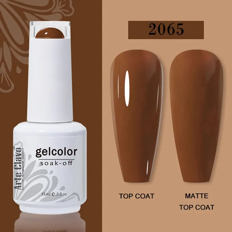 Arte Clavo15ml Gel Nail Polish Burgundy Red Brown Chocolate Art Soak