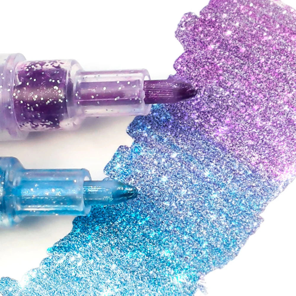 12-36 Colors Glitter Acrylic Markers, Vibrant Colors for Doodling & Card Making. Perfect for Adult DIY Crafts & Art Supplies Qme