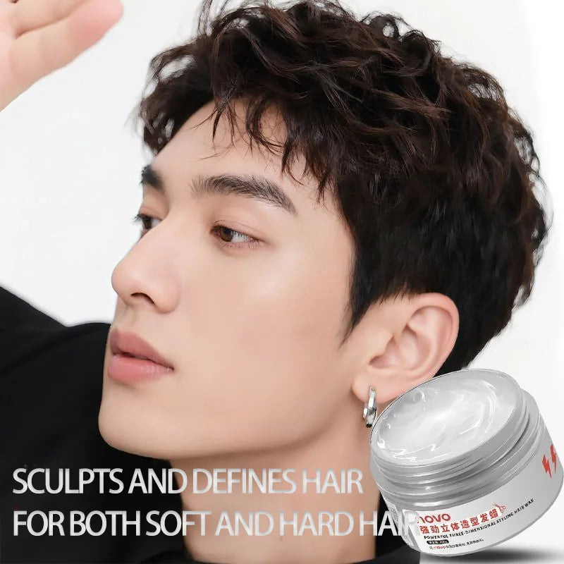 Strong Hold Non-Greasy Styling Wax, Long-Lasting Volume, Natural Matte Finish, Style Your Hair Nicely, No Residue After Washing Qme