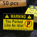 50 Pieces Bad Parking Cards You Parked Like an Idiot Funny Cardboard Parking Violation Cards with Multiple Violation Reasons Qme 50Pcs
