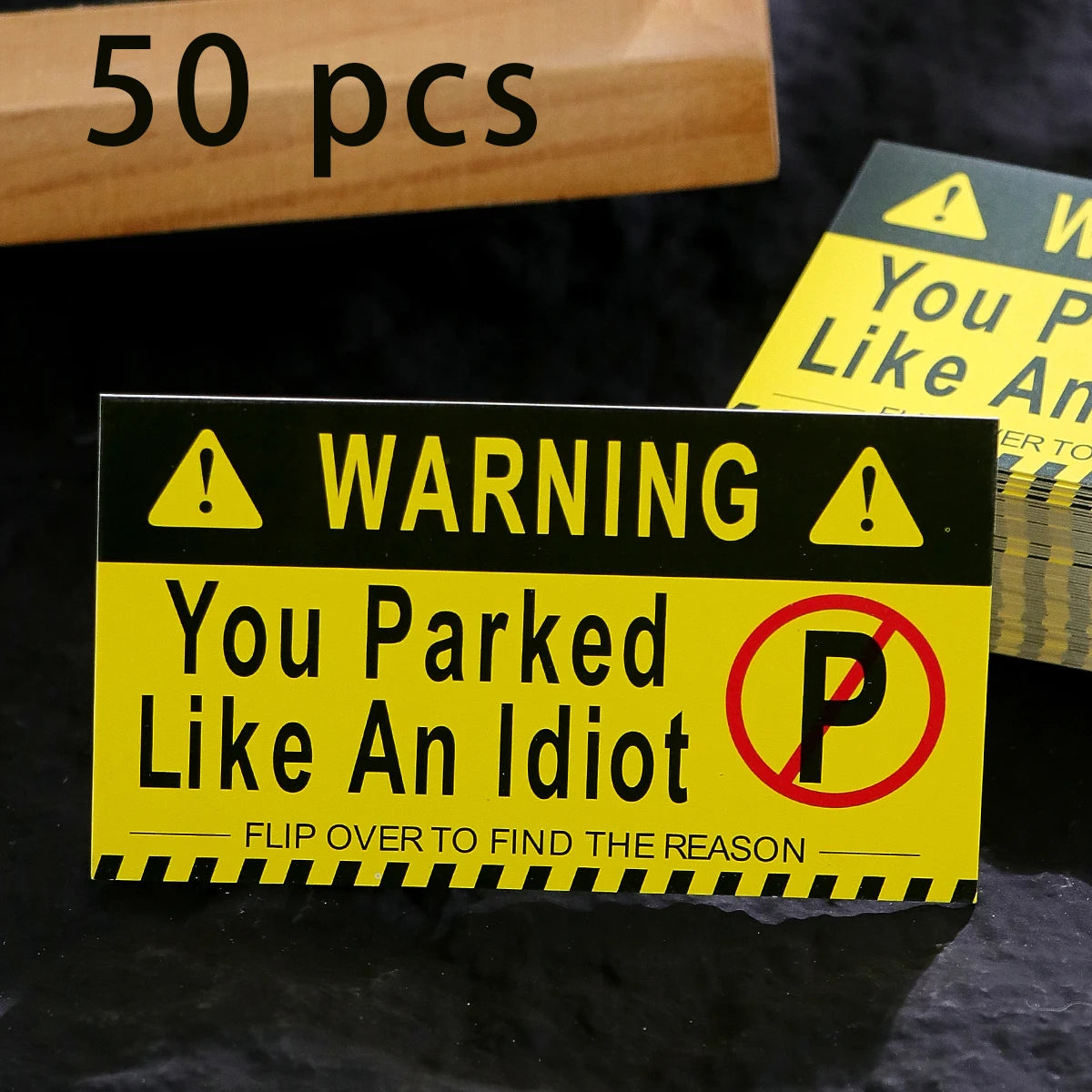 50 Pieces Bad Parking Cards You Parked Like an Idiot Funny Cardboard Parking Violation Cards with Multiple Violation Reasons Qme 50Pcs