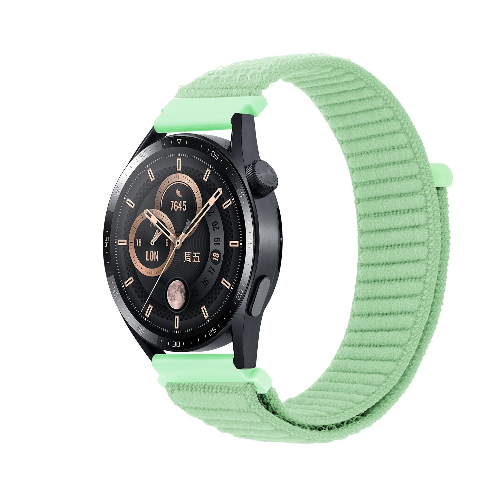 A The new Velcro breathable Unisex Replacement unisex nylon strap For Samsung Garmin and Huawei watches Qme pistachio C 20mm