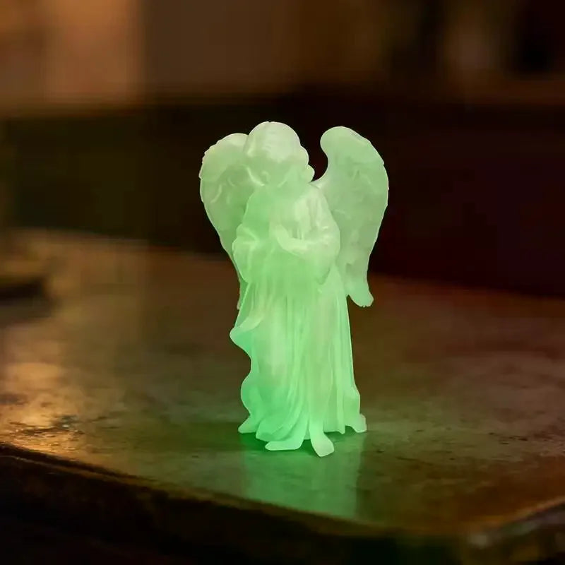 Glow Dark Cute Fairy Girl Angel Figurine Peaceful Prayer Angels Qme