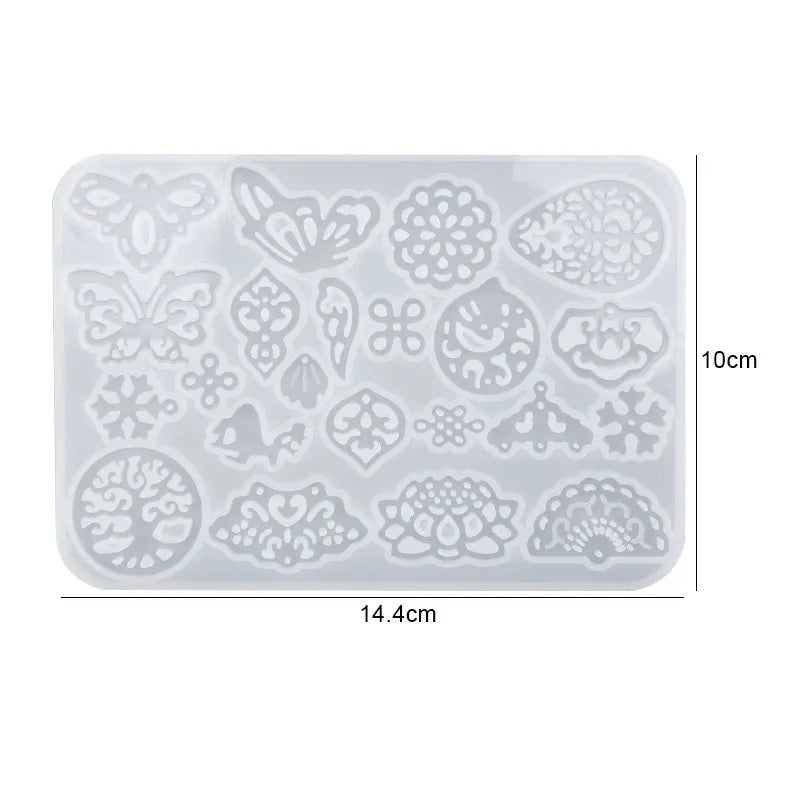 30 Styles Silicone Earring Pendant Silicone Resin Molds Jewelry Making Casting Mold for DIY UV Resin Epoxy Charms Craft Handmade Qme Style 29