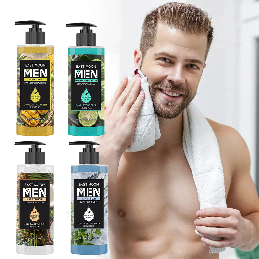 Fragrance Shower Gel Gift Set Deep Cleansing Shower Gel Moisturizing Refreshing Scent Long Lasting Fragrance Oil Control Qme